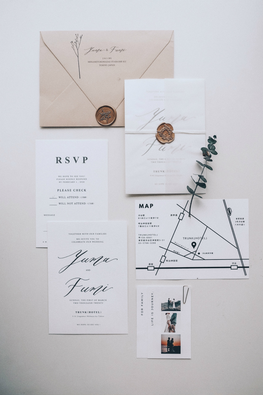 招待状をゲストに送るときに使う封筒への書き方結婚式のペーパーアイテムならいっぽ