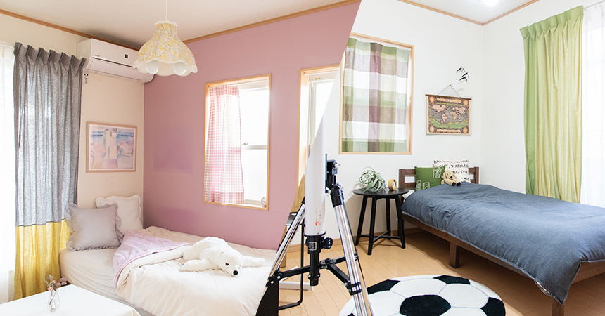 5畳の部屋で可愛い部屋作りが出来るレイアウト。憧れの海外風な子供部屋に！ - オーダー家具、インテリア通販のアーネインテリア 公式