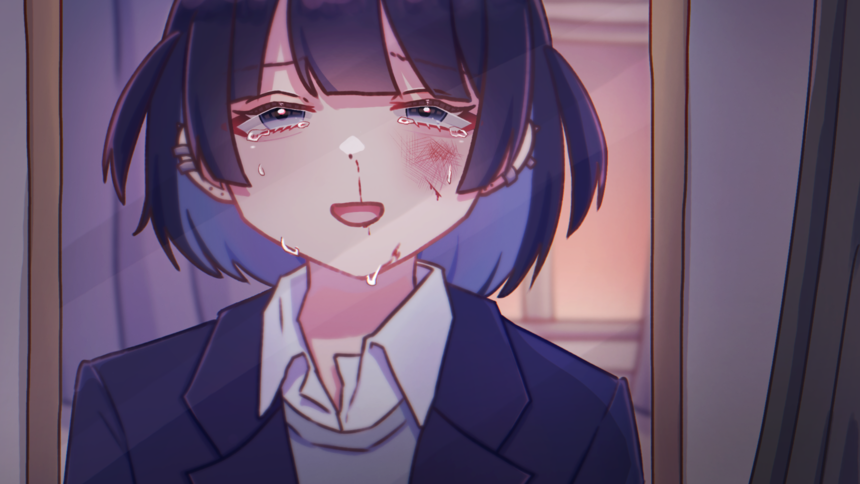 女の子の泣き顔を描いたイラスト特集