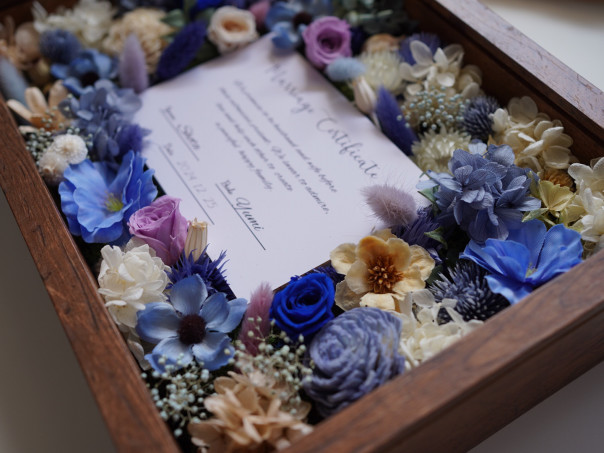 世界で一つ 手作りでオリジナル結婚証明書を作れる、きぬの木堂の結婚式グッズ♪