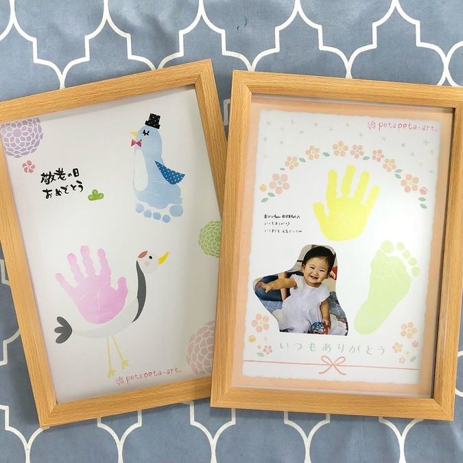 手形でつくる敬老の日のプレゼント ツルとカメ 4枚セット - メルカリ