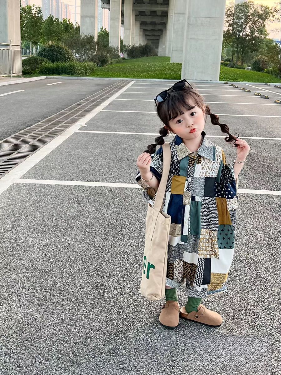 パッチワークキルト風お花裏毛トレーナー トレーナー子供服・ベビー服の通販はこどもの森 - メーカー直営公式