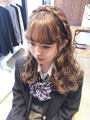 女の子 ハーフアップ 卒園式TikTok