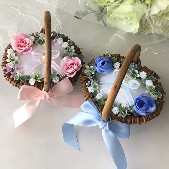 2個セット 2人で参加 リングピローかご リングガール リングボーイ カゴ 楽天市場 サーバーバスケットLサイズ付き お手軽ローズベールのリングピロー手作りキット シャンパンゴールド 花嫁diy結婚式 リングボーイ リングガール 持ち手つき カゴ お裁縫初心者向け