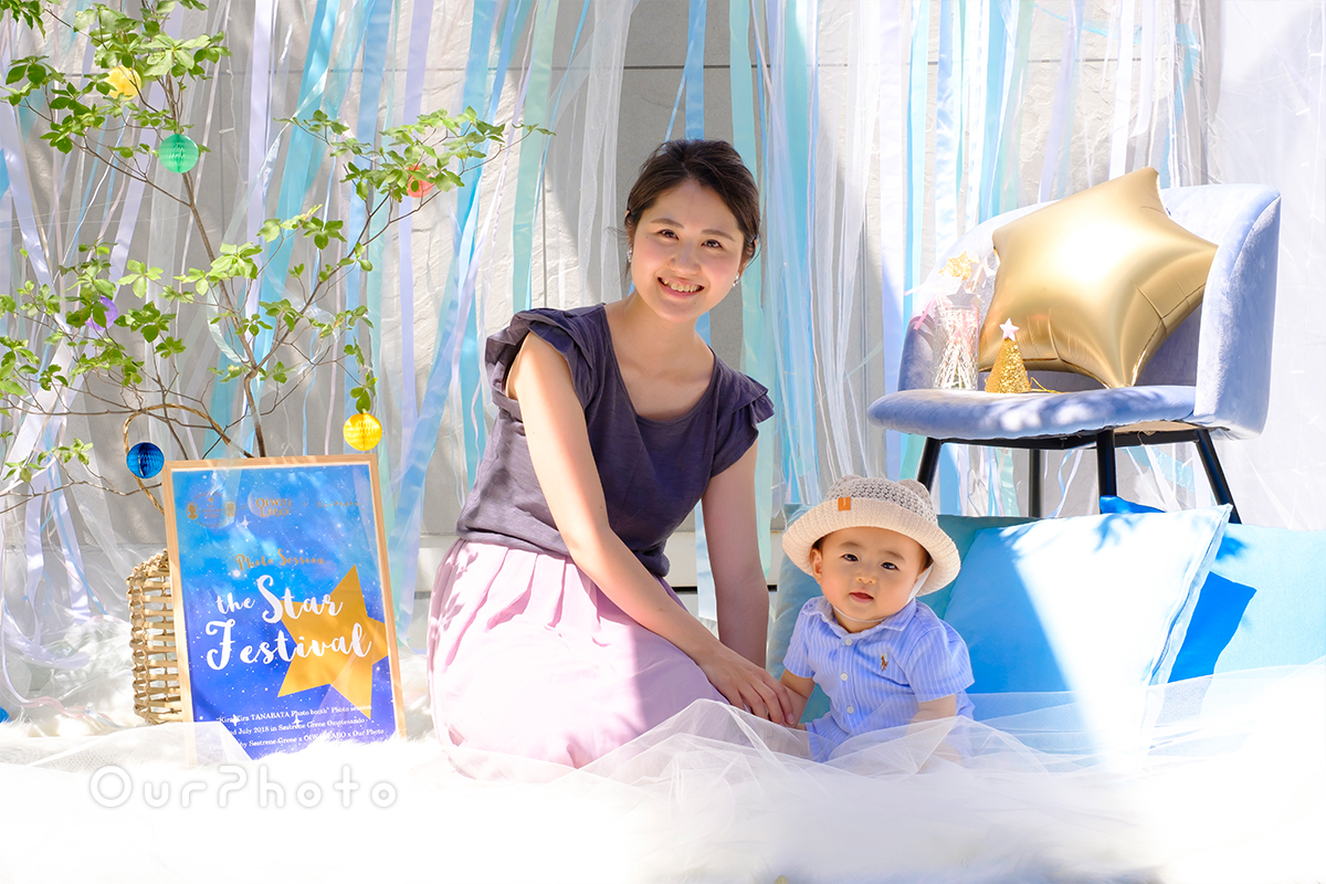 7月ベビーアートフォト❤テーマは梅雨と七夕✨⭐ご来店いただきありがとうございました!! - シャレニー伊那店