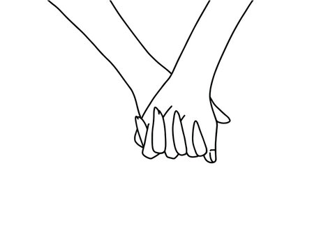 指先が触れ合うカップルの手のフリー画像おしゃれ・かわいい無料写真素材：GIRLY DROP