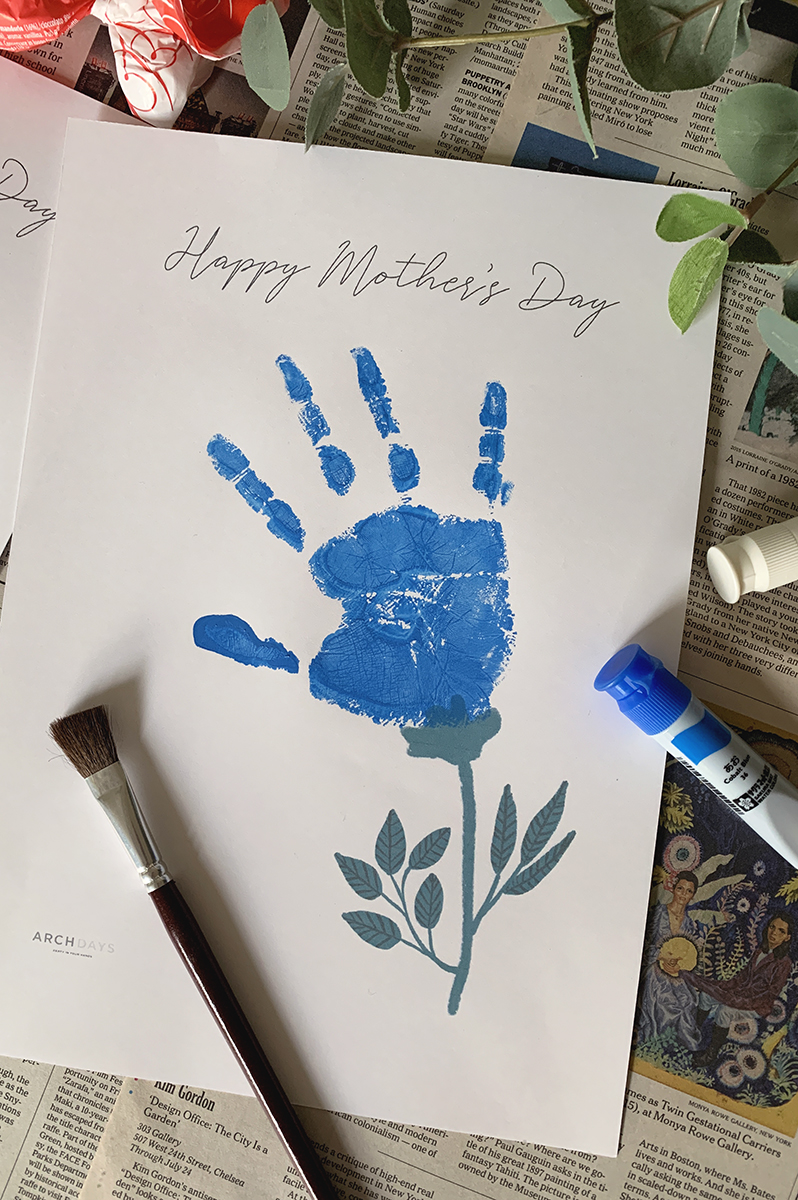 手形アート 母の日のカーネーション 横向き - メルカリ