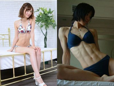 腹筋バキバキお姉さん！】 キックボクシングで鍛えたナイスボディは脱いだら巨乳！！ : アナきゃぷ速報