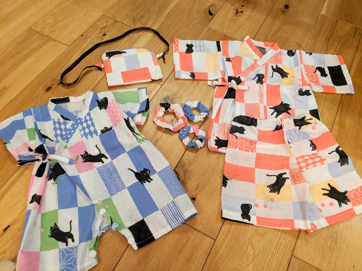 手縫いで出来た！ 子ども用甚平を100均の手ぬぐいで作りました - 灰色クレヨン