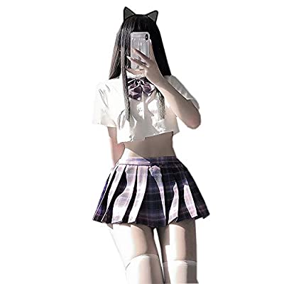 新品】＊6903(グレー）セクシーJKコスプレ エロかわセーラー服 4点セット