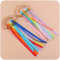 Amazon.co.jp: 赤ちゃん感覚リボンリングおもちゃ-レインボーリボンガラガラ教育おもちゃ木製歯が生える玩具新生児歯が生えるガム感覚 おもちゃ赤ちゃん赤ちゃん子供のためのモンテッソーリおもちゃ歳児 : おもちゃ