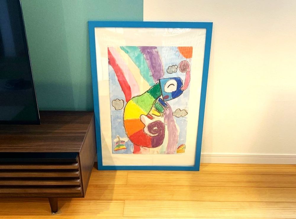 作品ポスター 子供の作品を1枚にまとめたポスター 子供作品収納 子供作品 飾り方 お絵描き 黒板 チョークアート風 雑貨・その他 PRINKIRAKIRA 通販 17655171Creema クリーマ