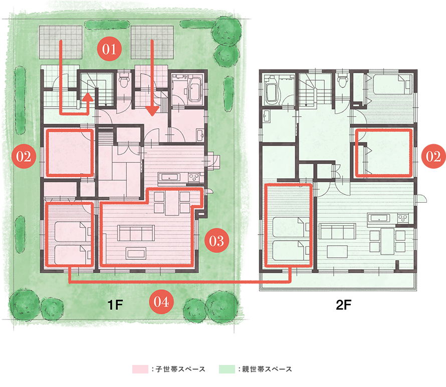 35坪6人家族間取りプラン ｳｫｰｸｽﾙｰｼｭｰｽﾞｸﾛｰｸ、2階に物干しｽﾍﾟｰｽ つき 株式会社 カノウヤ2021.02.17 水14:13- ふくしまニュースリリース