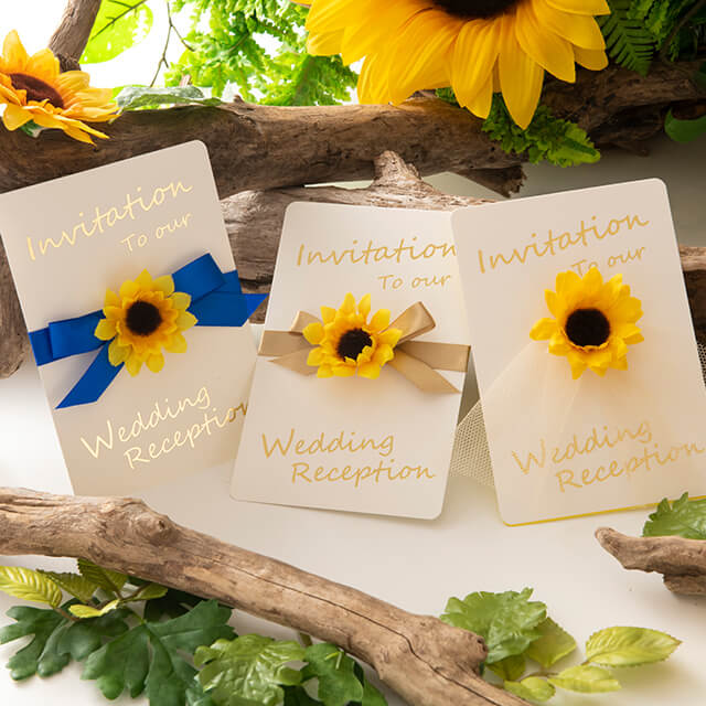 ひまわりブーケを一挙公開！夏以外の結婚式にもOKな造花ブーケもご紹介！結婚ラジオ結婚スタイルマガジン