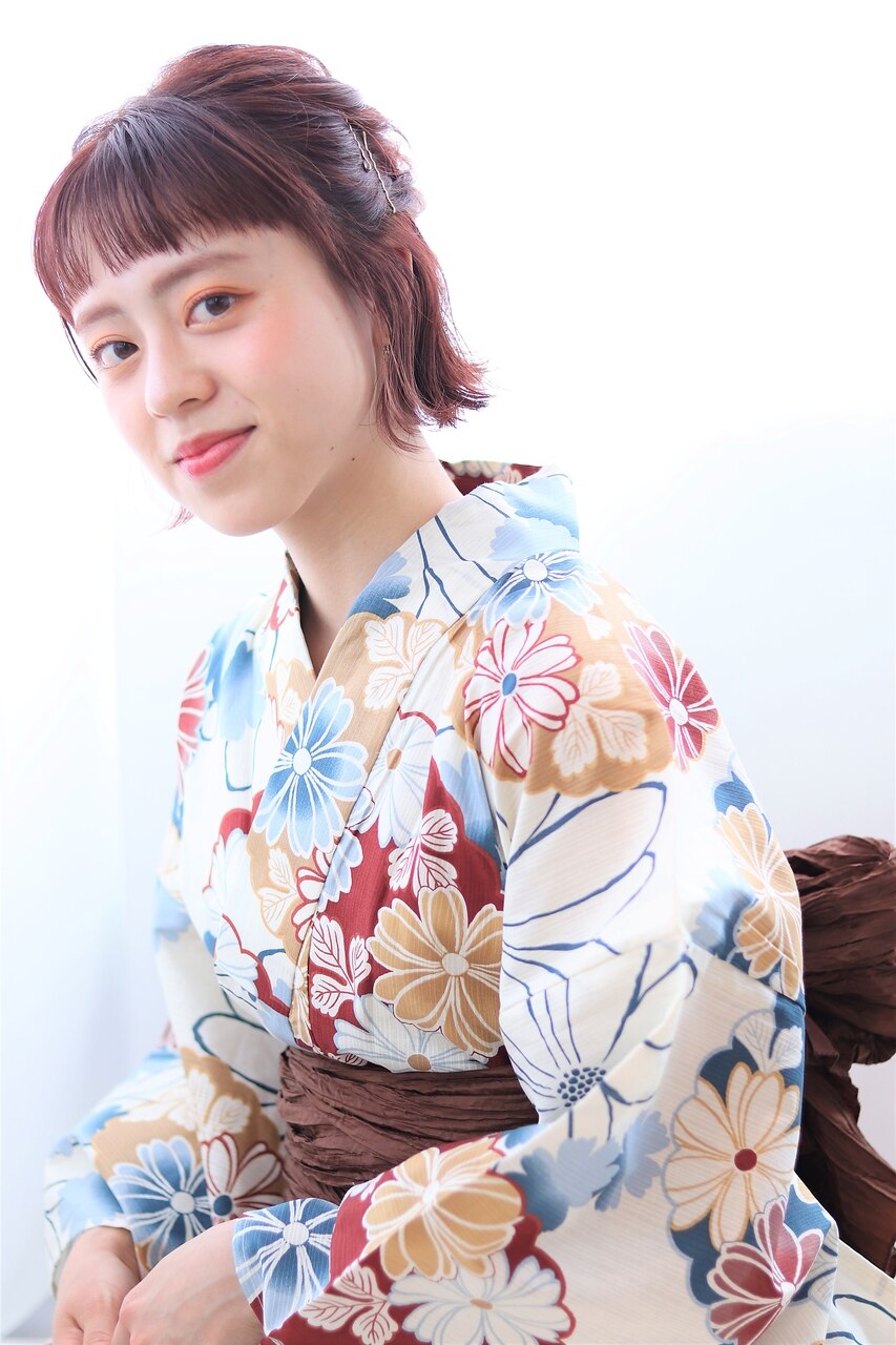 ショート向け 浴衣に合う髪型特集2024！大人かわいい簡単ヘアアレンジ15選を紹介