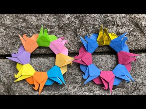 💖お祝い♡敬老の日リース♡お正月🤗 💖鶴♡亀♡ふくろう🦉🤗 💖折り紙💕折り紙おりがみorigami壁飾り友禅和紙結婚式Japan保育士幼稚園保育園小学校中学校病院日本伝統文化プレゼント折り紙作家さんありがとう敬老の日ふくろう鶴