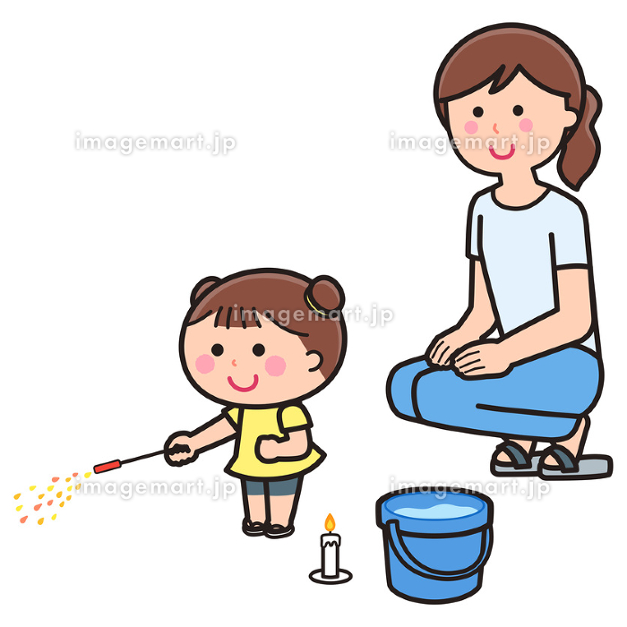 絵を描く子供を見守る女性のイラスト素材87720517- PIXTA