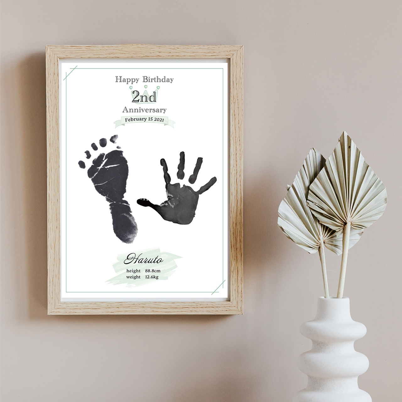 送料無料発送前にサンプル作成で安心 手形 足形ボード1歳の手形足形を刻印木製 ファースト バースデー ボード Hand & FootBoad 手形足形 手形 足形 1歳 誕生日 赤ちゃん 記念 アート おしゃれ 出生 記念品 1歳誕生日 一歳誕生日 プレゼント 子供 贈り物First