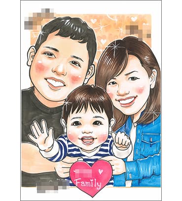 お子さんやご家族の似顔絵イラスト似顔絵作成の外注・代行ランサーズ