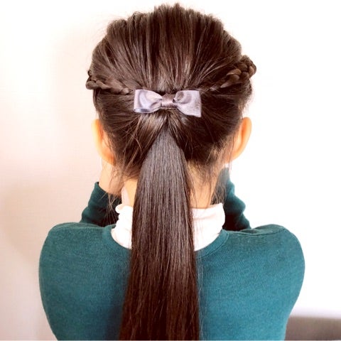 ゴムだけでできる子供のヘアアレンジ〜三つ編みの輪っか : もにもにもも の すもももも〜ハンドメイドと料理と子育て