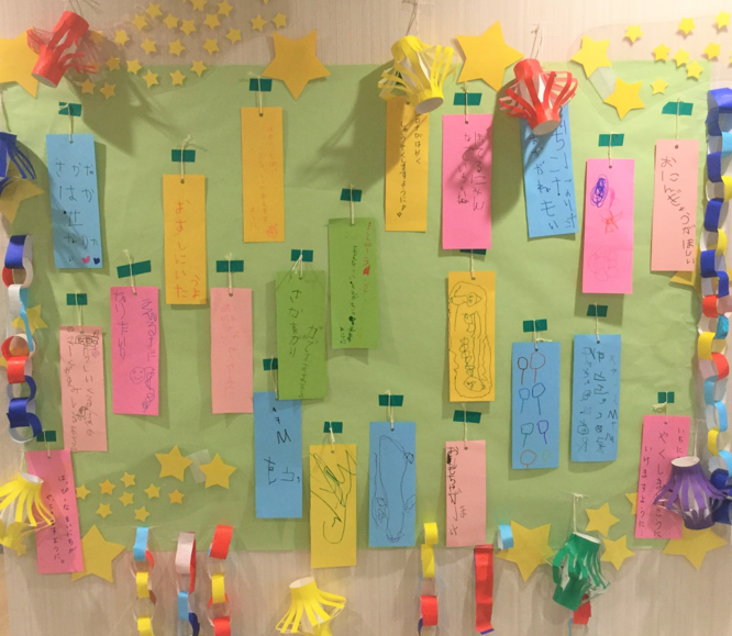 壁面飾り工房本店 壁面装飾・パネルシアター・ペープサート・型紙・知育・保育・介護商品の販売☆無料ダウンロード型紙「ひよこ 流れ星で遊ぼう！」七夕夏 ７月 幼稚園 保育園 老人ホーム 介護施設 デイサービス 壁面装飾 型紙 製作 イベント タイトル☆