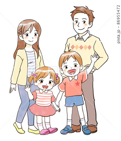 喜ぶ家族イラスト無料イラスト・フリー素材なら「イラストAC」