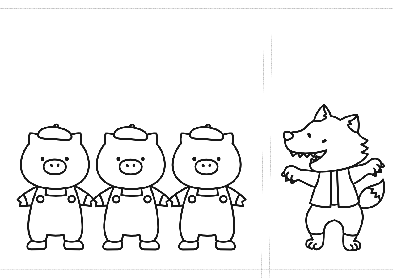 ペープサート 3匹のこぶた 童話 誕生会 保育教材 雑貨・その他 かまぼこ保育教材 通販 12784358Creema クリーマ