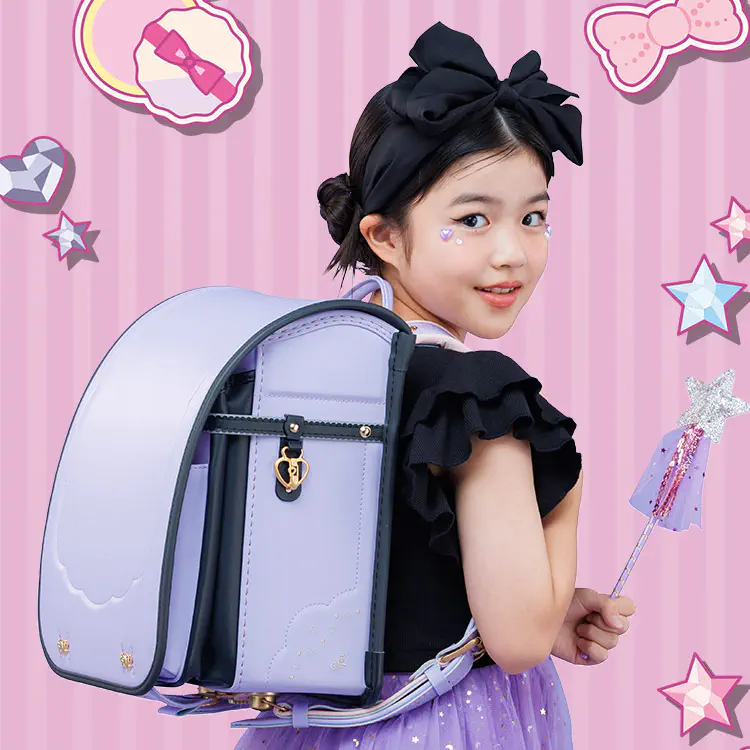 ランドセル☆入学☆紫と黒のランドセル☆可愛い☆ふわりぃ☆目立つ傷や汚れなし☆ - メルカリ