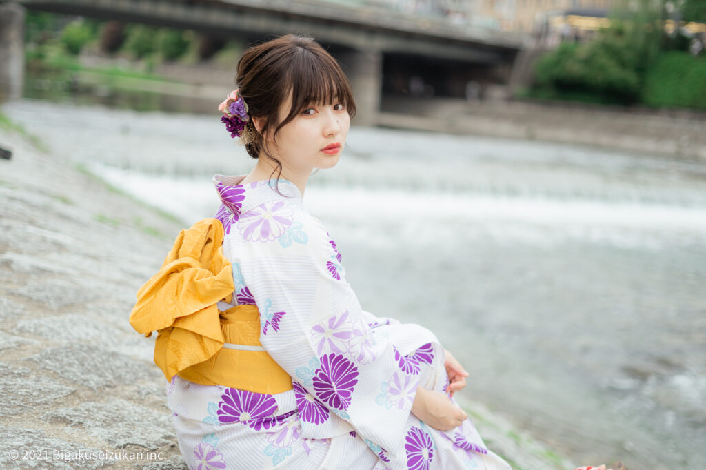 吉川 ゆの、 暑い日が続くね🌿🫧撮影会ありがとうございました浴衣浴衣撮影会浴衣ヘア yukata名古屋撮影会マゼンタ 撮影会 名古屋撮影会モデルモデルmodeljapanesegirljapanese夜撮影スポット納屋橋Instagram