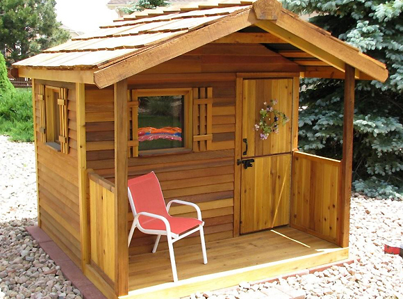 楽天市場 木製小屋 シダーシェッド社 キッズ用プレイハウス6×6type約2.2平米 0.6坪 キッズハウス 木製物置 ※要荷降ろし手伝い送料都度見積: ウッドデッキ エクステリア リーベ