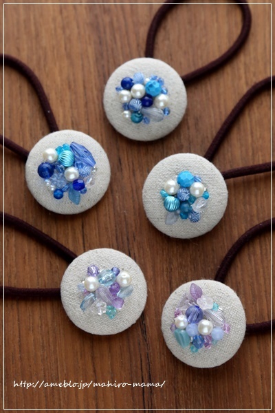 ビーズのヘアゴムの作り方。子供でも簡単に可愛い髪ゴムが手作りできます♪ママと子供のＨａｐｐｙ Ｌｉｆｅ