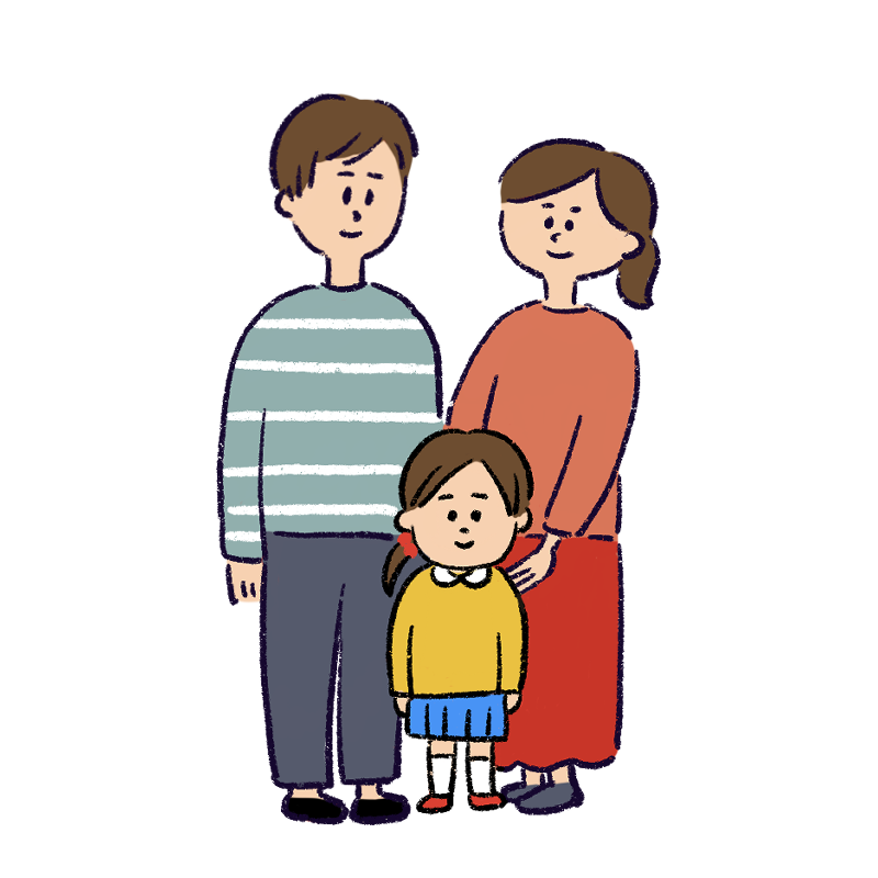 フリーイラストかわいい三世代家族パブリックドメインQ：著作権フリー画像素材集