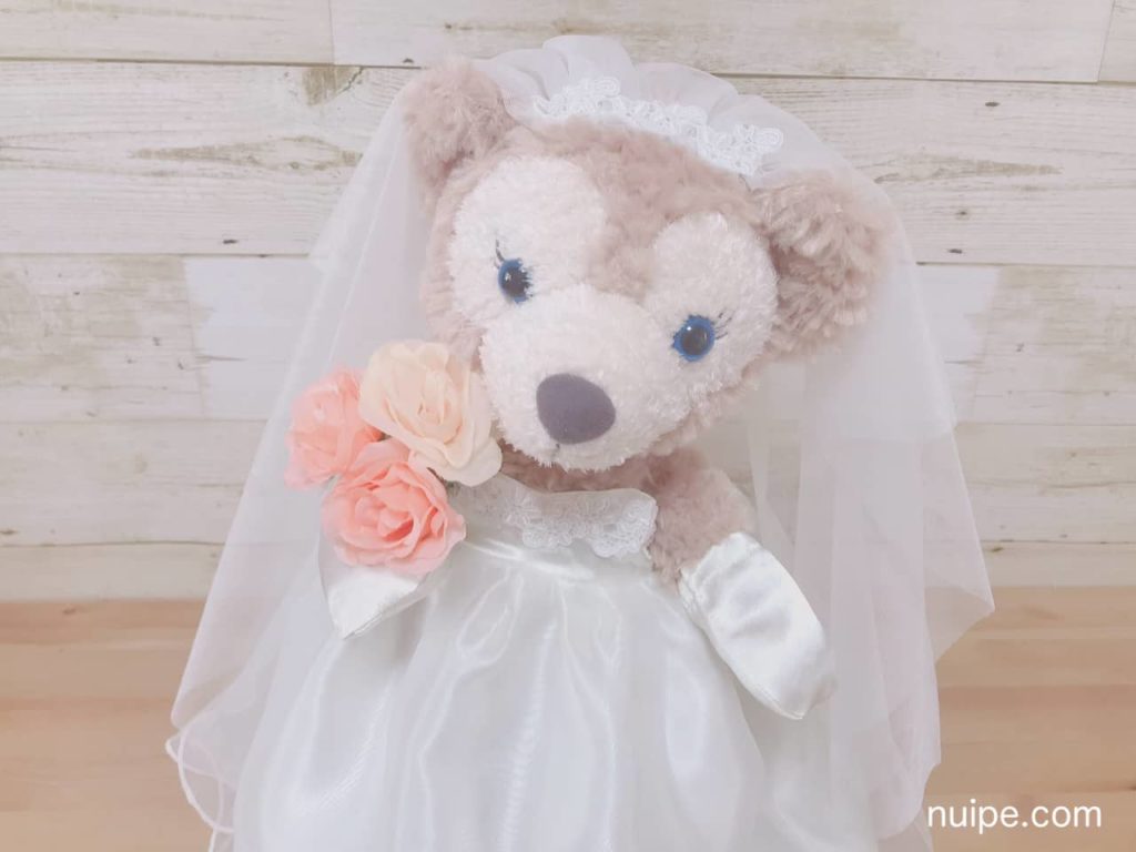 シェリーメイなどぬいぐるみに ウエディングドレスの作り方と型紙 簡単ぬいぺ型紙職人