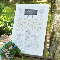 ファミリーウェディングウェディングツリー結婚証明書Halo Wedding 三面開き ウェディングツリー 結婚証明書 マリアージュホワイト スタンプ4色付き サイン用紙 結婚誓約書 人前式 3面タイプ ゲス