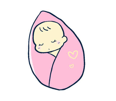 出産祝いはがき・赤ちゃん１」ダウンロードかわいい無料イラスト 印刷素材.net