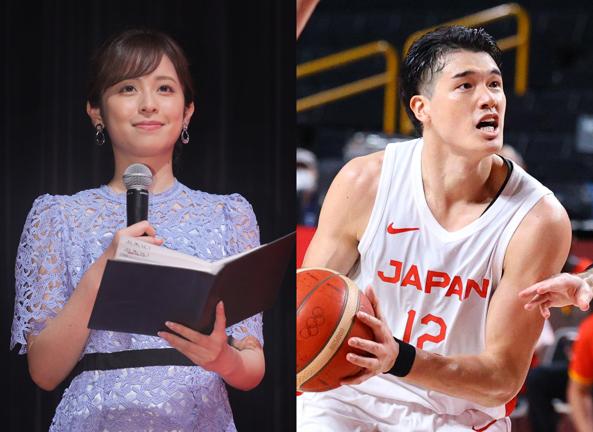 元フジテレビアナ久慈暁子：身長差40センチ 夫との肩組み2ショットを公開 夫はプロバスケ渡邊雄太選手 - 毎日キレイ