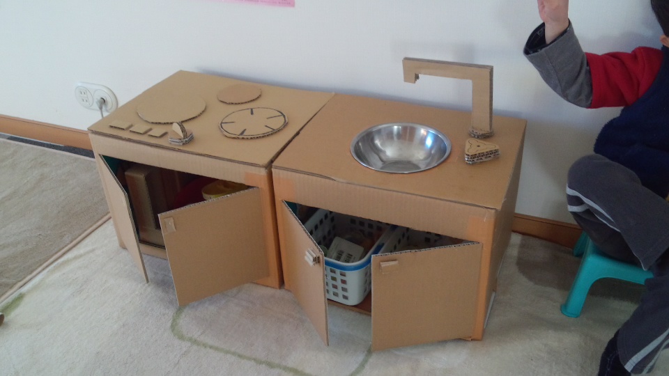 楽天市場 ダンボール キッチン ままごとの通販