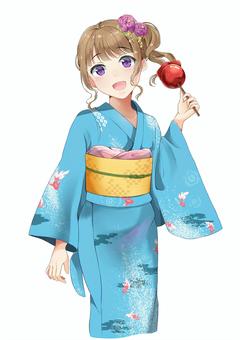 浴衣女子のイラスト特集