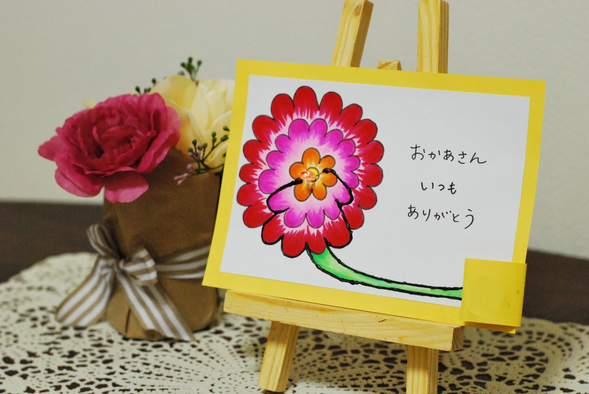 みんなの投稿 母の日プレゼント製作 ３歳児保育と遊びのプラットフォーム ほいくる