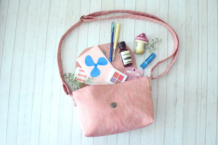 かんたんポシェットの作り方動画 ひも調節できるけーことんブログ