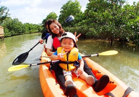 沖縄川遊び糸満市与座川でじゃぶじゃぶ水遊び沖縄エンジョイ