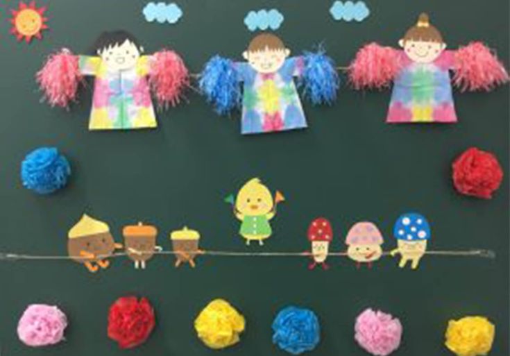 ひまわり組 手旗作りに挑戦！アスクセンター北保育園