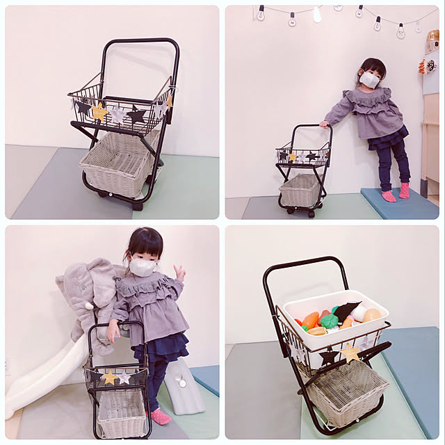 ハンドメイド おままごとショッピングカート・バギ