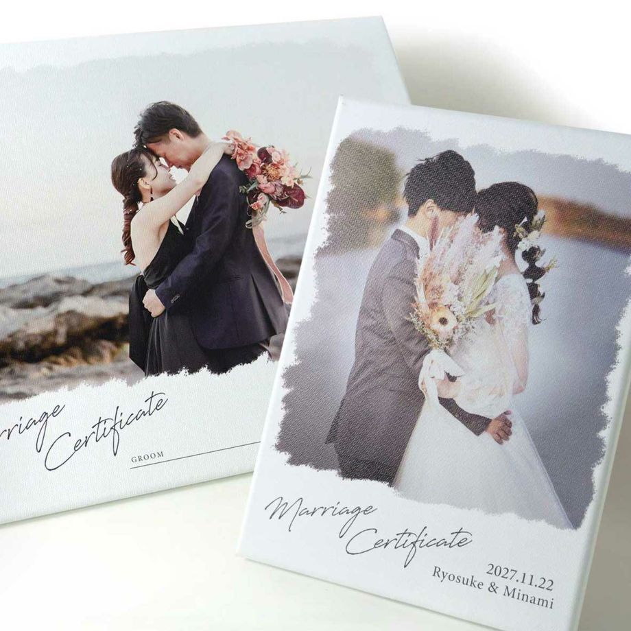 サインや寄せ書きができる！ ゲスト参加型 フォトキャンバス 結婚証明書・ウェルカムボード人前式 キャンバス ウェディングフォト インテリア 結婚祝い-ファルベ - プレゼント＆ギフトのギフトモール