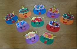 節分 オニのお面 製作キット 6枚セット ガーランド はる 通販 15201148Creema クリーマ