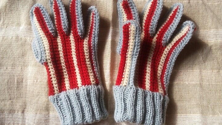 簡単なＫＩＤＳミトンの編み方☆前半☆かぎ針編み☆Crochet☆編み物☆編み方 - YouTube