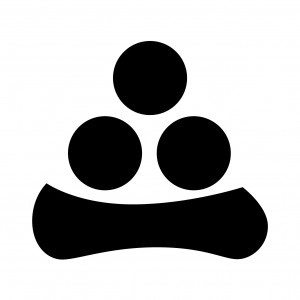 家紋「渡辺星」のフリー画像 背景透過 とベクター素材 eps 家紋の発光大王堂