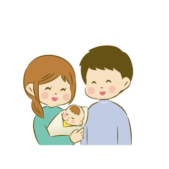 生まれてくる赤ちゃんを想像し嬉しそう 無料イラスト素材Good