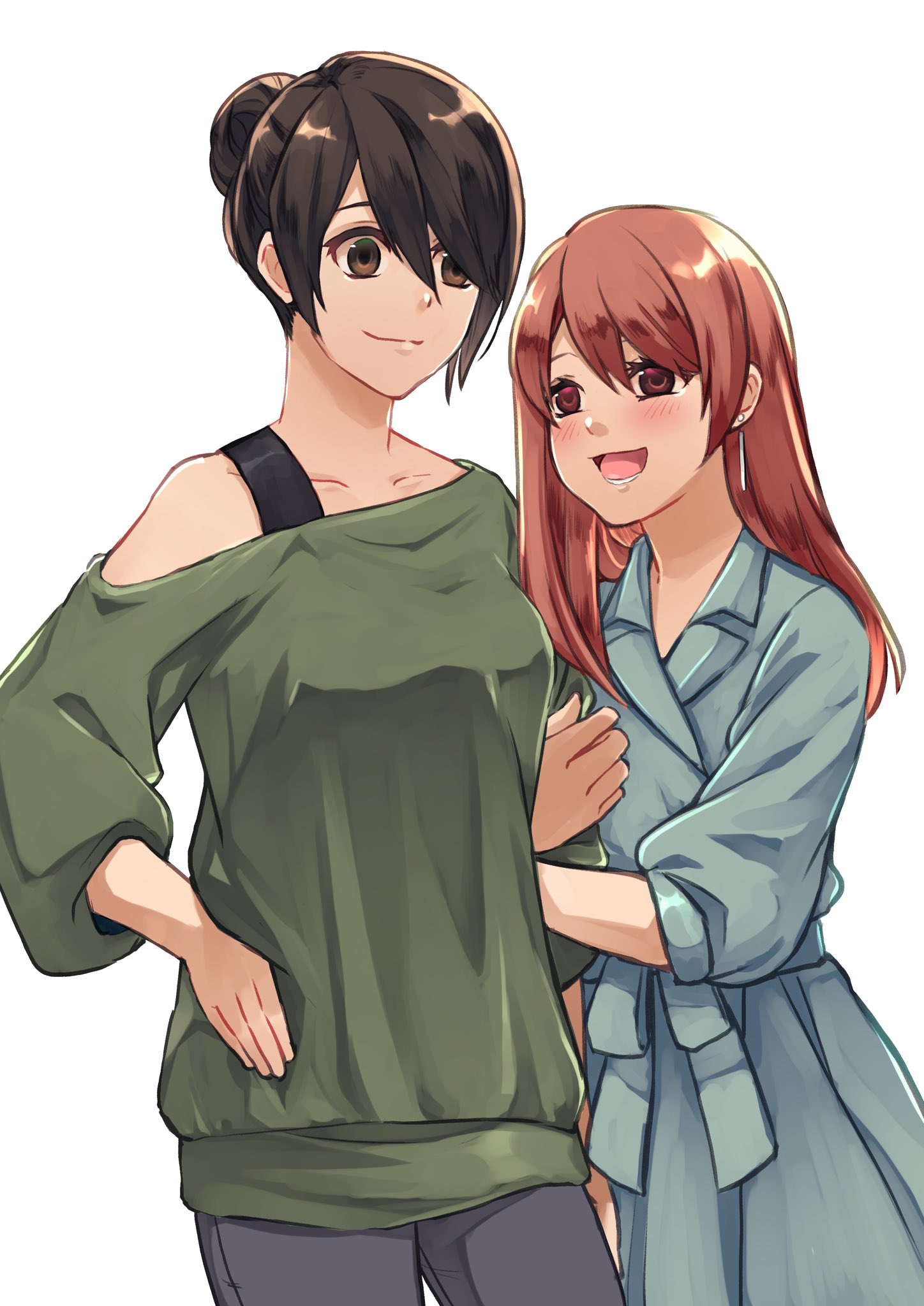 腕を組むカップルシルエット イラストの無料ダウンロードサイト「シルエットAC」