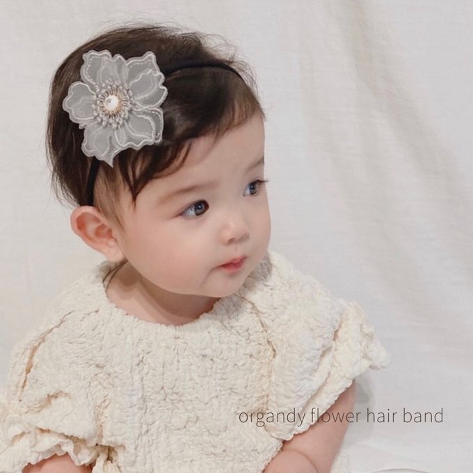 504つまみ細工のベビーヘアバンド 100日祝い お宮参り 七五三 お食い初め 姫牡丹✤ピンク＆白 ベビークリップ つまみ細工 100日祝い お食い初めハーフバースデーiichi 日々の暮らしを心地よくするハンドメイドやアンティークのマーケットプレイス